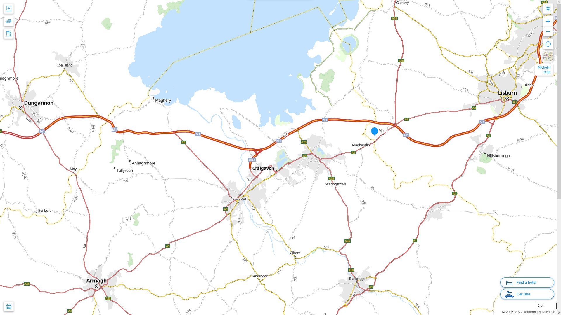 Craigavon Highway and Road Map